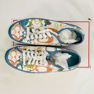 Coach Shoes Womens 7 Medium Mulitcolor Chambray